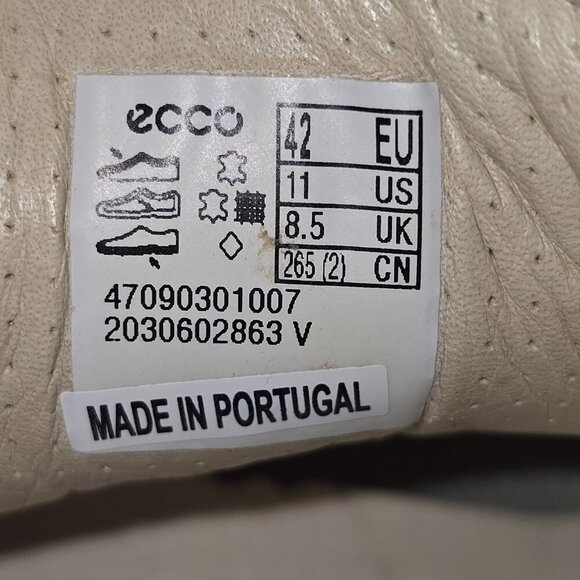 ECCO CAP WEDGE SNEAKER SHOES WOMENS WHITE LEATHER COMFORT SIZE EURO 42 (11) - Picture 5 of 9